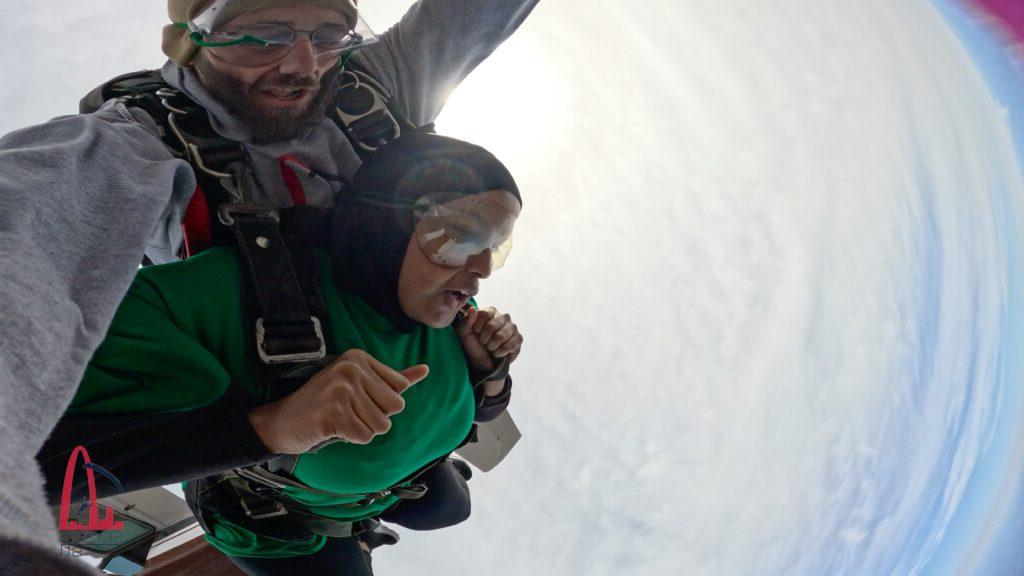 Hawo Ismail skydiving Maryville University